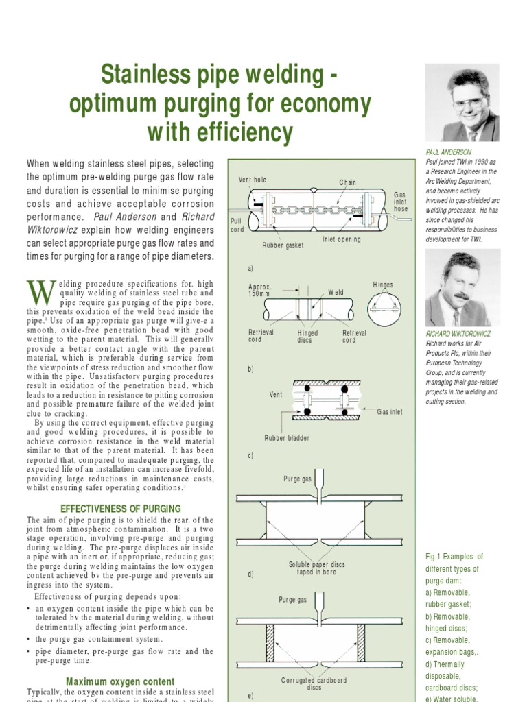 Purge Pipe (Fluid Conveyance) Welding