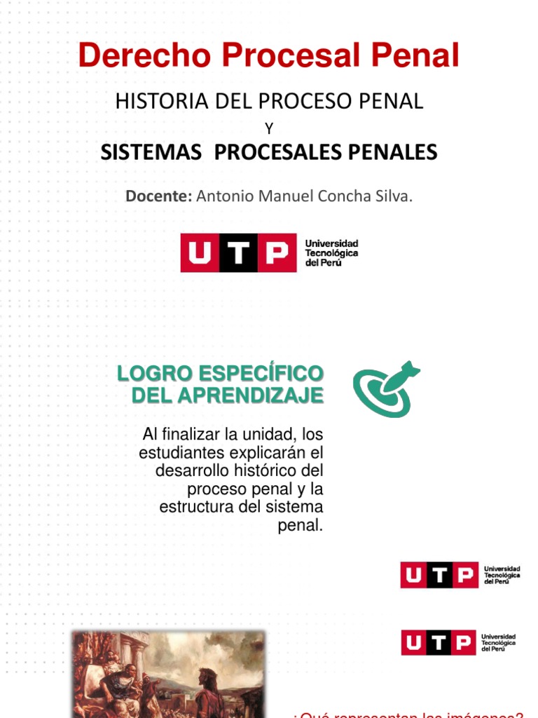 Semana 2. Historia Del Derecho Procesal Penal y Sistemas Procesales ...
