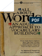 All About Words - An Adult Approach To Vocabulary Building (1968, New American Library)