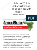 Why U.S.-led NATO & Its Complicit Press Framing Africa As Being in Bed With Russia Final Call Digital Edition The Final Call April 5, 2022 - FCN4126