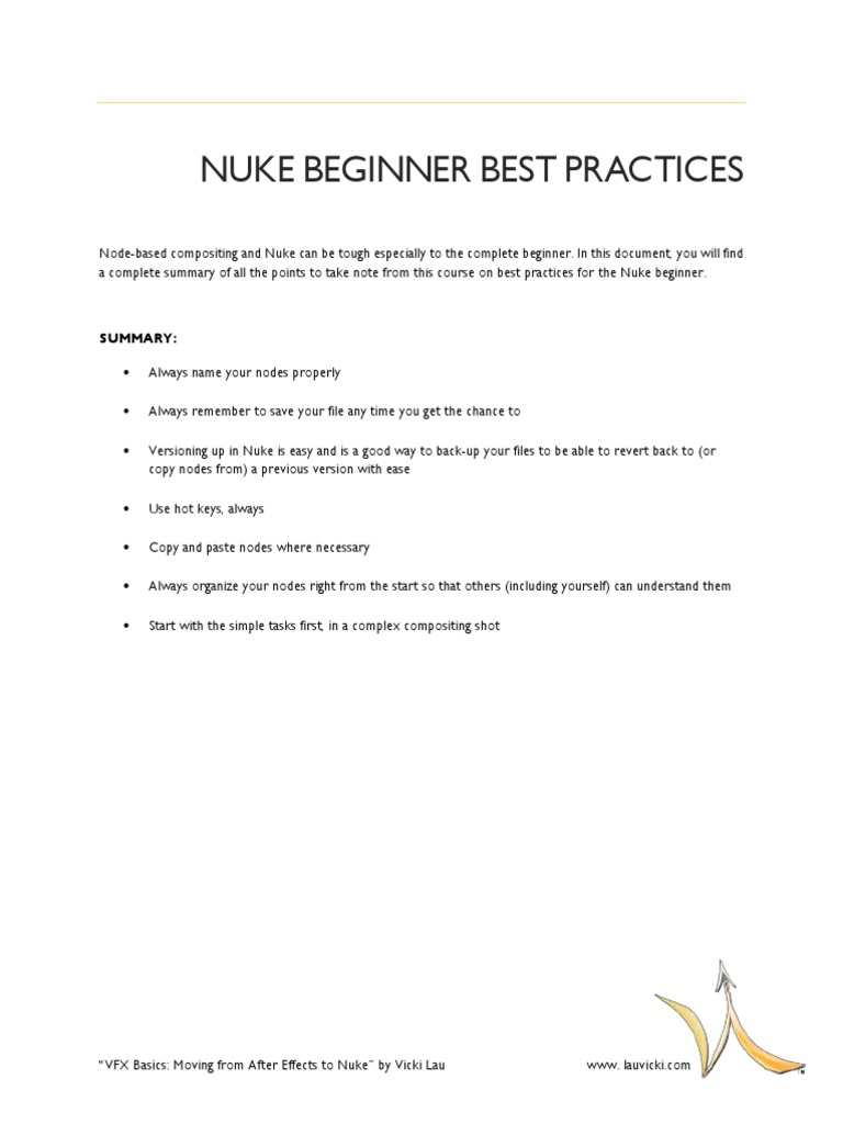 1.1 VFXAENK - 3.01 - NukeBestPractices PDF | PDF | Art | Computers