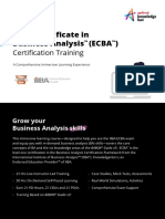 Entry Certificate in Business Analysis (Ecba)