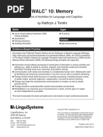 WALC 10: Memory Exercises Guide | PDF | Language Arts & Discipline