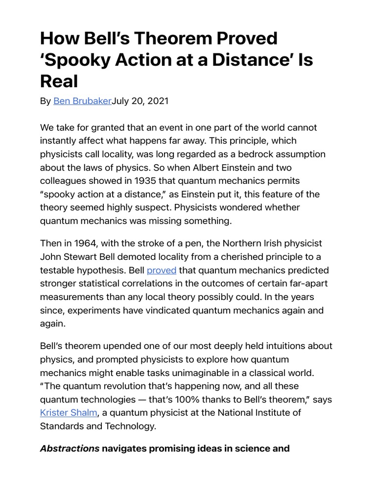 Quantum Entanglement Explained | PDF | Spin (Physics) | Quantum ...
