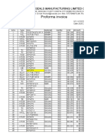 Proforma Invoice: Xingtai Baixin Seals Manufacturing Limited Compay