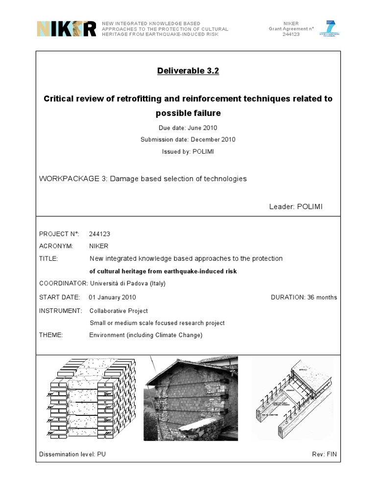 D3.2 - Critical Review of Retrofitting and Reinforcement Techniques ...