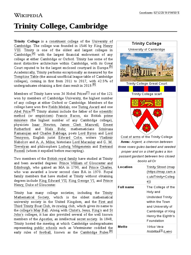TRINITY COLLEGE CAMBRIDGE ENGINEERING REQUIREMENTS intelligence overview