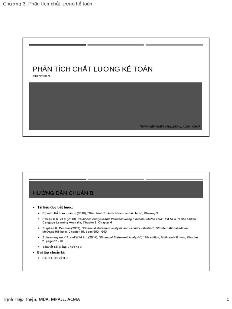 Chapter 3 Lecture Notes Accounting Analysis Print | PDF