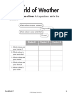 Our World 2 - Unit 2.3 - Extra Worksheet