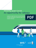 Mobility Post-Covid:: An Opportunity For Railways