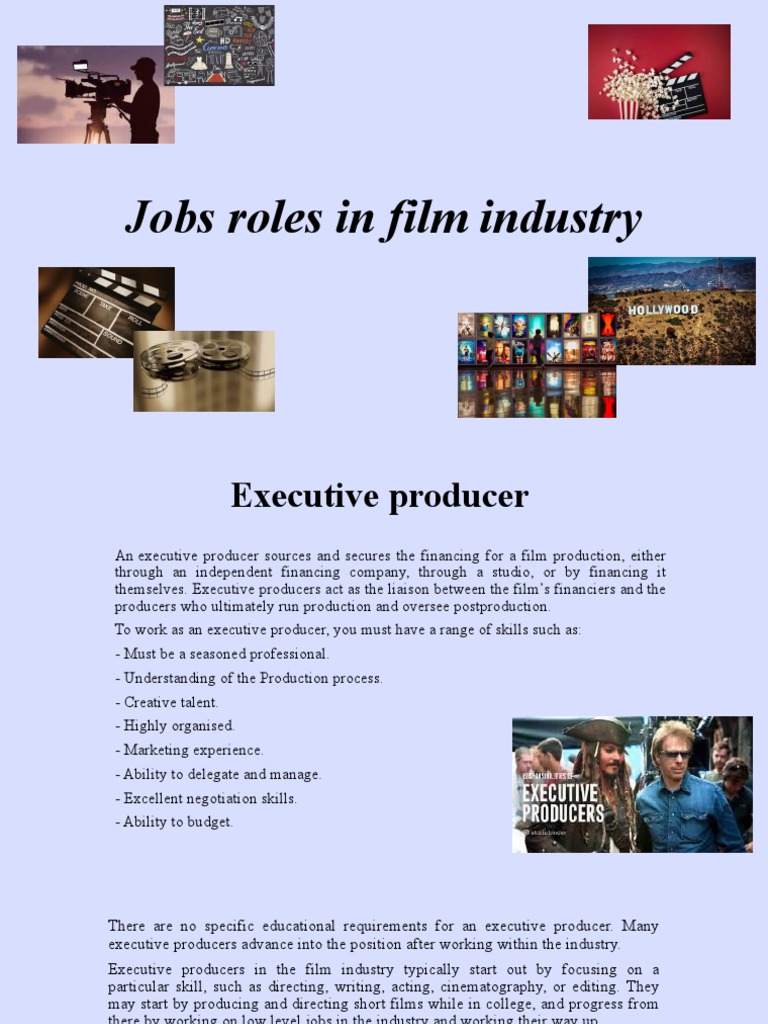 Job Roles Film Industry | PDF
