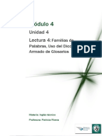 M4 - L4 - Familias de Palabras, Uso Del Diccionario y Armado de Glosarios II