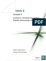 M2 - L2 - Técnicas de Lectura Rápida (Skimming y Scanning)