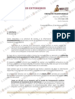 Pedro Salmerón carta Cancillería