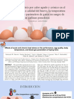 Efectos Del Estrés Por Calor Agudo y Crónico en El Rendimiento, La Calidad Del Huevo, La Temperatura Corporal y Los Parámetros de Gases en Sangre de Las Gallinas Ponedoras - Bolaños