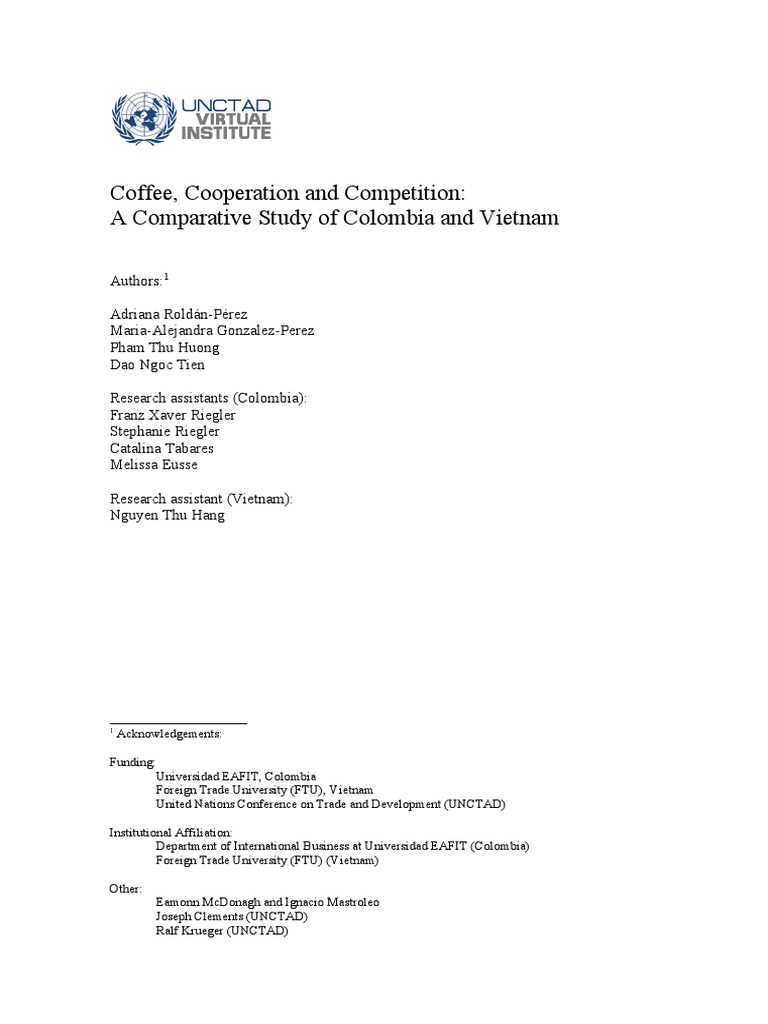 Colombia vs Vietnam: Coffee Value Chain Analysis | PDF | Value Chain ...