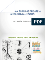 El Sistema Inmune Frente A Microorganismos: Dra. María Elena Salazar S