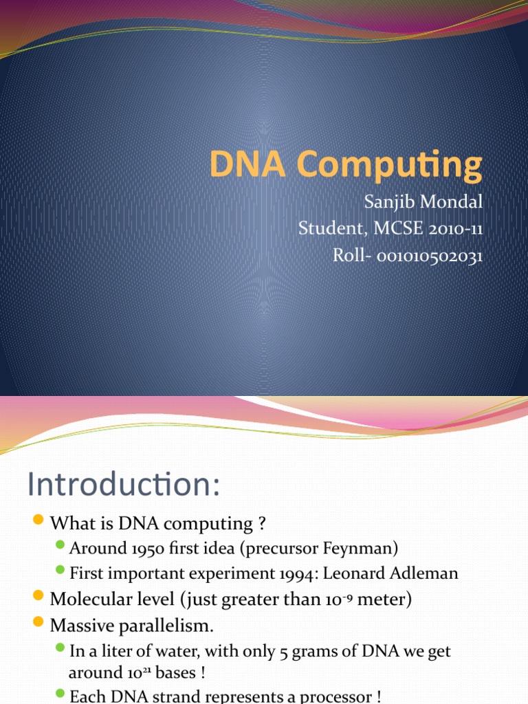 DNA Computing | PDF | Dna | Polymerase Chain Reaction