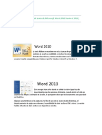 procesador de texto de Microsoft Word 2010 hasta el 2021