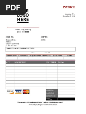 Blank Invoice
