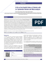 Effects of Coconut Oil On Oral Health Status of Patients With Poor Oral Hygiene: Systematic Review and Meta-Analysis