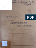 Benjamin Belalcazar. 1911. Anales de La Universidad de Nariño. 1954