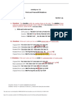 Activity No. 5.2 Point and Frameshift Mutations