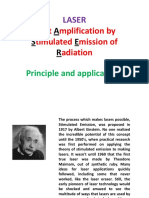 L A S E R: Ight Mplification by Timulated Mission of Adiation