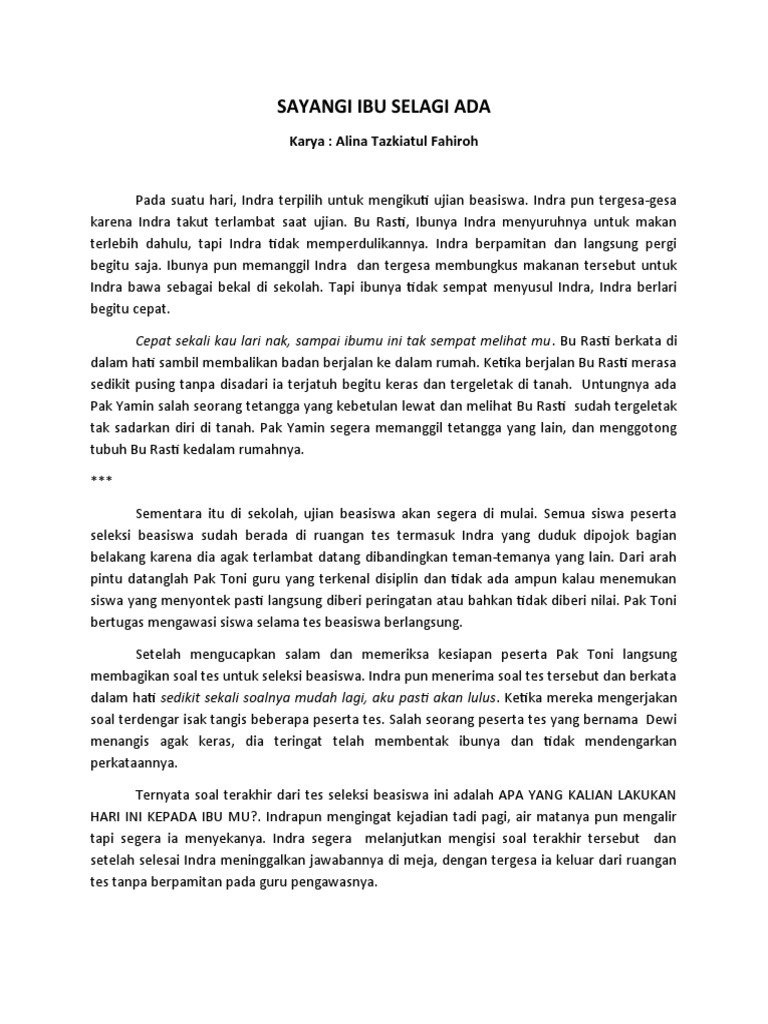 Sayangi Ibu Sebelum Terlambat | PDF