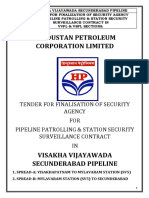 HPCL Tender for Security Agency Pipeline Patrolling Surveillance Contract VVSPL