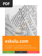 Eskulu Senior Secondary English Notes Structure Comprehension and Summary