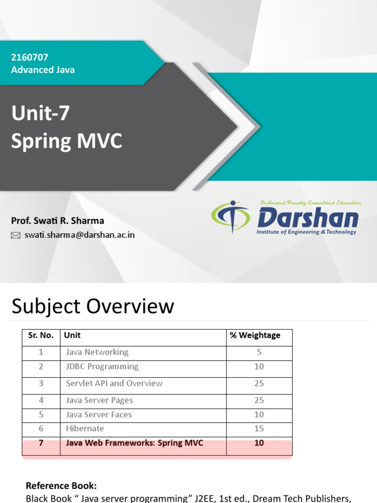 Adv - Java GTU Study Material Presentations Unit-7 Java Web Frameworks ...
