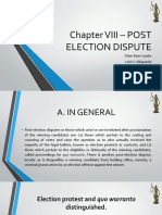 Election Law. CH VIII-Post Election Dispute. Cayabo and Villapando