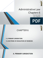 Administrative Law Chapters 6: Primary Jurisdiction and Exhaustion of Remedies