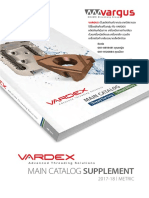 VARDEX Main Catalog Supplement คัตติ้งทูล เครื่องมือเซาะร่องทำเกลียว โทร 081-8515451 / 081-9120884