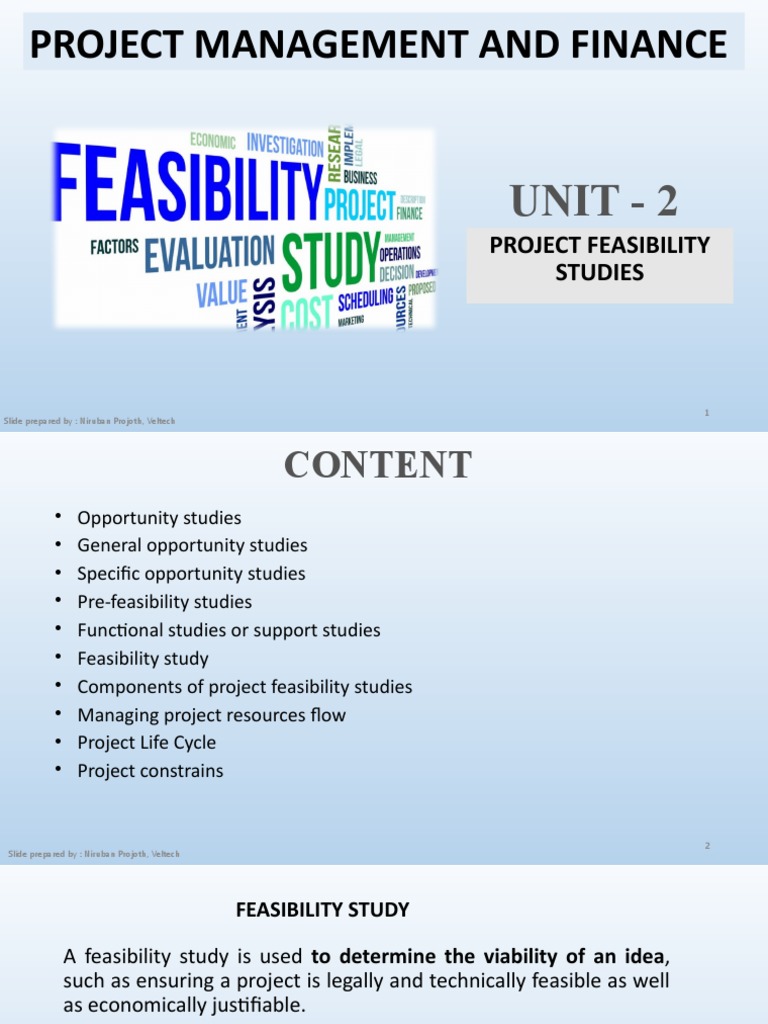 Project Feasibility Study Overview | PDF | Feasibility Study | Project ...