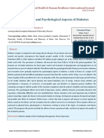 Quality of Life and Psychological Aspects of Diabetes: Mental Health & Human Resilience International Journal