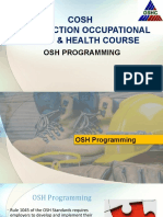 Cosh Construction Occupational Safety & Health Course: Osh Programming