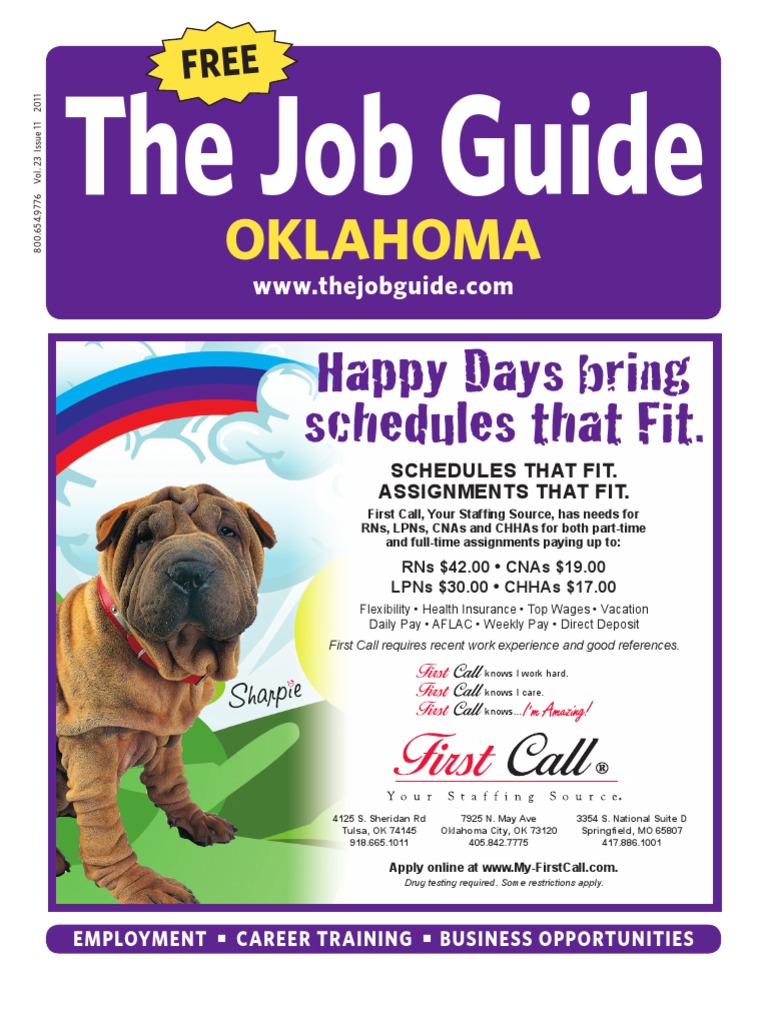Job Guide Volume 23 Issue 11 Oklahoma | PDF | Human Resources | Employment