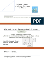 Simular El Movimiento de Rotacion Con Una Linterna Trabajo Practico 3ro Basico