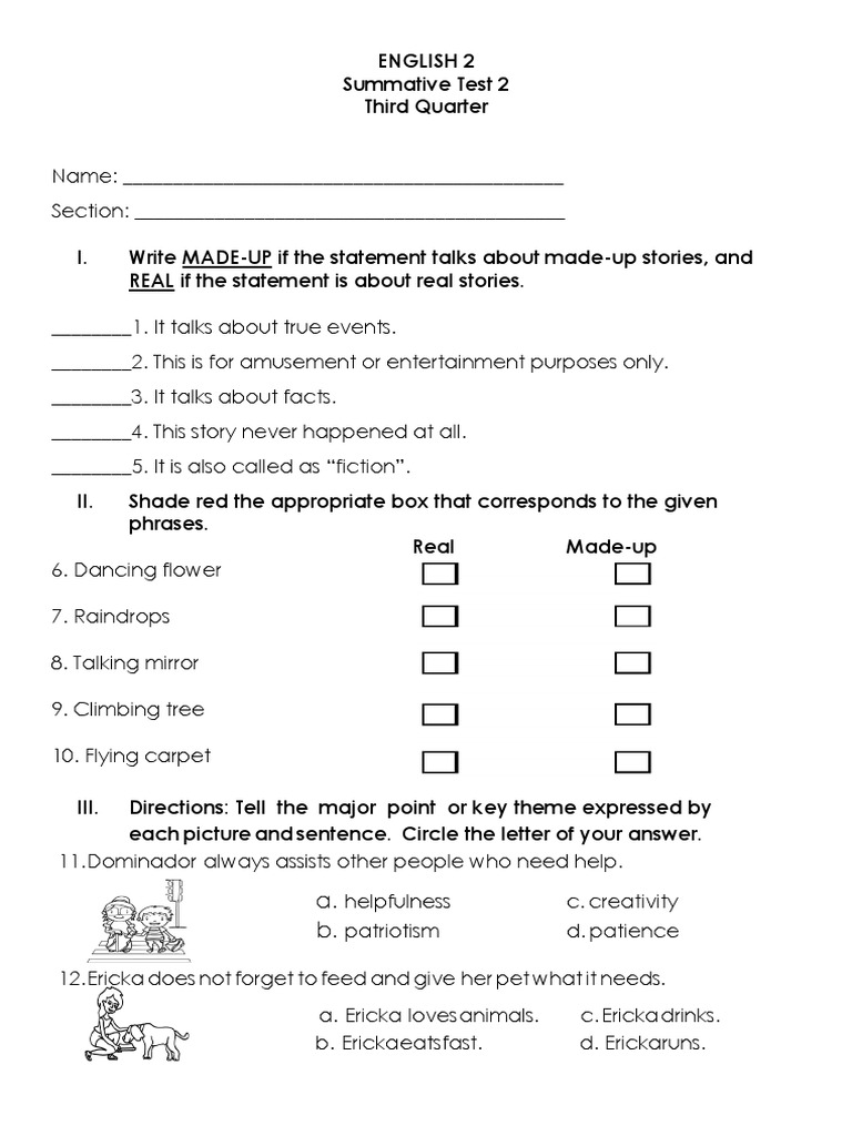 Summative 2 Q3 | PDF | Language Arts & Discipline