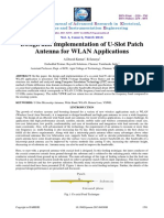 Design and Implementation of U-Slot Patch Antenna For WLAN Applications