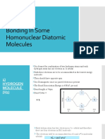 Bonding in Some Homonuclear Diatomic Molecules and Hydrogen
