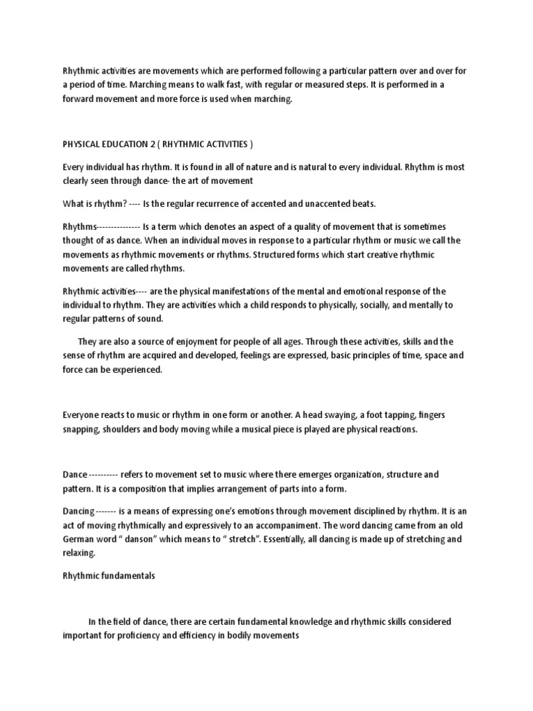 Document Pe Pdf Rhythm Dances