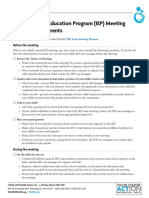 Individualized Education Program (IEP) Meeting Checklist For Parents