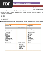 Constants Variables and Data Types