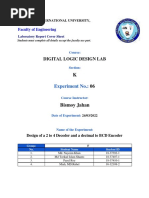 Digital Logic Design Lab: Experiment No.