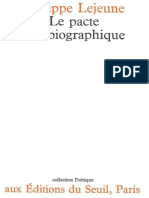 Le pacte autobiographique