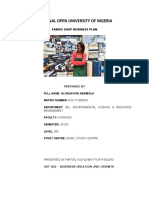 National Open University of Nigeria: Fabric Shop Business Plan