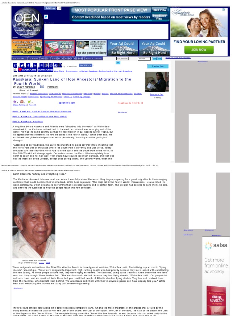 Hopi (Oswald 'White Bear' Fredericks) Kasskara 06 Migration To